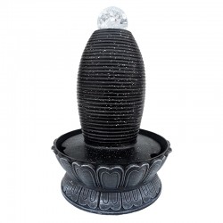 Fantana arteziana, cu buton On/off, Cascada cu bila si leduri, 28 cm, 91GX Fantana arteziana, cu buton On/off, Cascada cu bila si leduri, 28 cm, 91GX