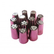 Set 12 duiuri ornat din inox, Rose, 58COF