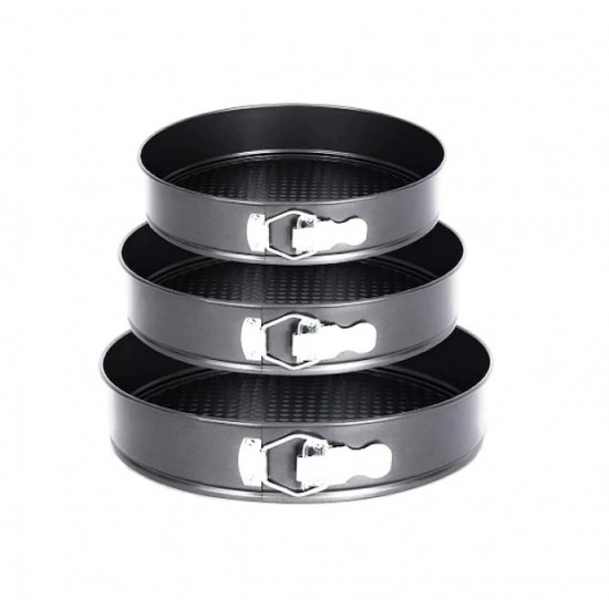 Set 3 Tavi forma rotunda pentru  prajituri, bucatarie, Rose, 65COF