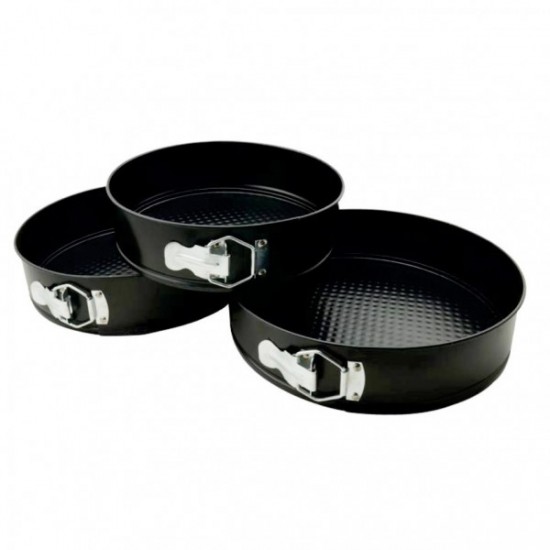 Set 3 Tavi forma rotunda pentru  prajituri, bucatarie, Rose, 65COF
