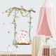 Sticker decorativ, Pisica pe leagan, 90 cm, 1143STK