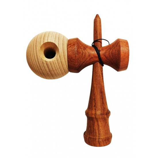 Kendama din lemn natural, Bila lemn + Sticker Waterproof USA pentru telefon, 153KD