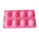 Forma silicon pentru prajituri turnate, Roz, 8 cavitati, 28 cm, 432COF-1