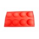 Forma silicon pentru prajituri turnate, Rosu, 8 cavitati, 28 cm, 432COF-2