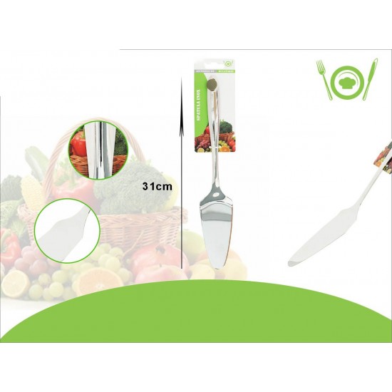 Spatula din inox, decorare torturi sau servire, Inox, 31 cm, 458COF