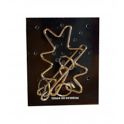 Puzzle brain twister din metal, Pentru copii si adolescenti, 7 cm, 477CUB-9 Puzzle brain twister din metal, Pentru copii si adolescenti, 7 cm, 477CUB-9