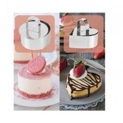 Forme prajituri inima, stea, floare, rotund cu pasator, pentru patiserie, bucatarie si plating, inox, 528COF Forme prajituri inima, stea, floare, rotund cu pasator, pentru patiserie, bucatarie si plating, inox, 528COF