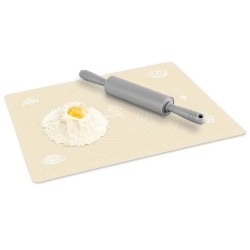 Covoras pentru aluat din silicon, foaie antiaderenta, 60x80 cm, Bej, 559COF
