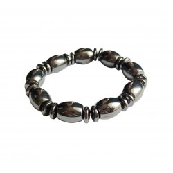 Bratara cu pietre Hematit,  Negru, BR65