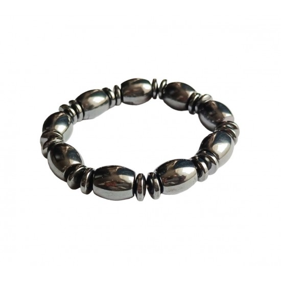 Bratara cu pietre Hematit,  Negru, BR65