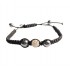 Bratara cu pietre Hematit si Charm,  Negru, BR62