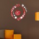 Ceas decorativ de perete, Asimetric, Oglinda acrilica, 36 cm, MC-016