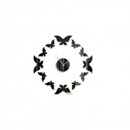 Ceas decorativ de perete, Fluturi, Oglinda acrilica, 40 cm,  MC-035