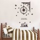 Ceas decorativ de perete, Vintage, Ceas cu Autocolant, 40 cm, CD884
