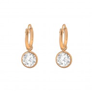 Cercei argint, Placat cu Aur roz 14k, Cristale Zirconiu White, A4S37124 Cercei argint, Placat cu Aur roz 14k, Cristale Zirconiu White, A4S37124