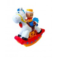 Cowboy pe cal, Balanseaza lumineaza si canta, Rosu, 17135SX Cowboy pe cal, Balanseaza lumineaza si canta, Rosu, 17135SX