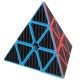 Cub Magic 3x3x3 Moyu MeiLong Pyraminx fibra de carbon, Black, 368CUB-1