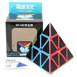 Cub Magic 3x3x3 Moyu MeiLong Pyraminx fibra de carbon, Black, 368CUB-1