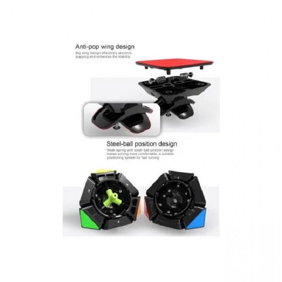 Cub Magic 3x3x3, QiYi QiCheng A Skewb, SpeedCube, Black, 300CUB-1