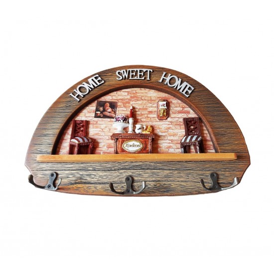 Cuier home sweet home, 3 agatatori, 36 cm, H40A7X