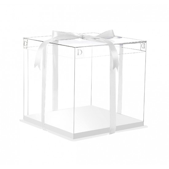 Cutie Toruti cu capac transparent si baza din carton plastifiat solid si rezistent, 33x33 cm, 414COF Cutie Toruti cu capac transparent si baza din carton plastifiat solid si rezistent, 33x33 cm, 414COF