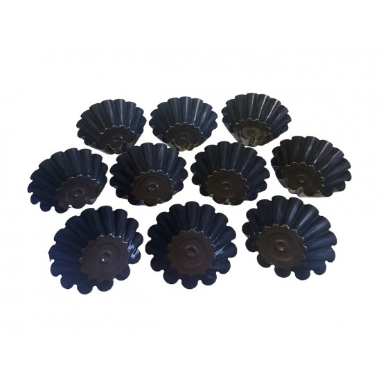 Forma pentru Savarine, Set 10 cavitati, Negru, 10 cm, 400COF