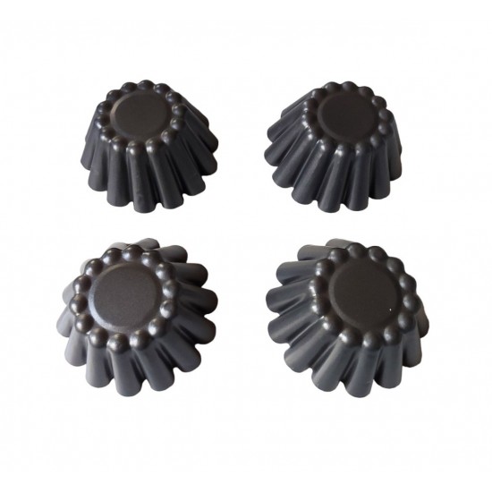 Forma pentru Savarine, Set 4 cavitati, Gri, 10 cm, 327COF