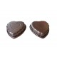 Forma pentru Tarte, Set 2 forme, Inima, Maro, 10 cm, 403COF