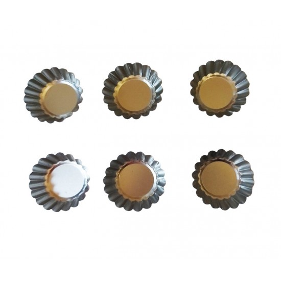 Forma pentru mini Tarte, Set 6 cavitati, Roz, 6.5 cm, 387COF