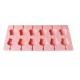 Forma silicon 12 cavitati, Hipopotam, Acadele din ciocolata sau Acadele din zahar, Roz, 26 cm, 245COF
