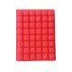 Forma silicon 48 cavitati, Litere, Pentru bomboane sau cuburi de Gheata, Rosu, 23 cm, 225COF