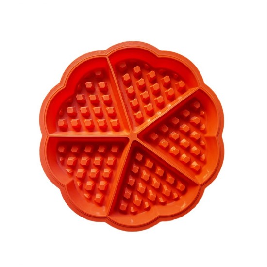 Forma silicon 5 cavitati triunghi, Pentru Grofe, Rosu, 21 cm, 251COF