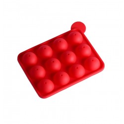 Forma silicon pentru acadele sau bomboane, 12 cavitati, Rosu, 17. 5 cm, 428COF