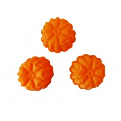 Forma silicon pentru briose, 3 cavitati, Portocaliu, 9 cm, 332COF