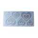 Forma silicon pentru decoarea torturilor, Matrita Inimioare, Alb, 21cm, 314COF
