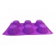 Forma silicon pentru prajituri, 6 cavitati, Mov, 147COF