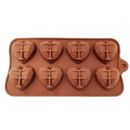 Forma silicon pentru prajituri, 8 Inimioare, 178COF