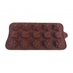 Forma silicon pentru prajituri, Flori, 186COF
