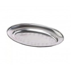 Tava servire de Inox, Argintiu, 39 cm, HML28