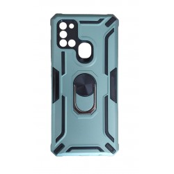 Husa telefon compatibila cu Samsung Galaxy A21s, Powerful, Inel si placuta metalica, 436HT