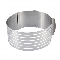 Inel feliator blat de tort ajustabil 8 cm, 16-20 cm, otel inoxidabil, 145COF