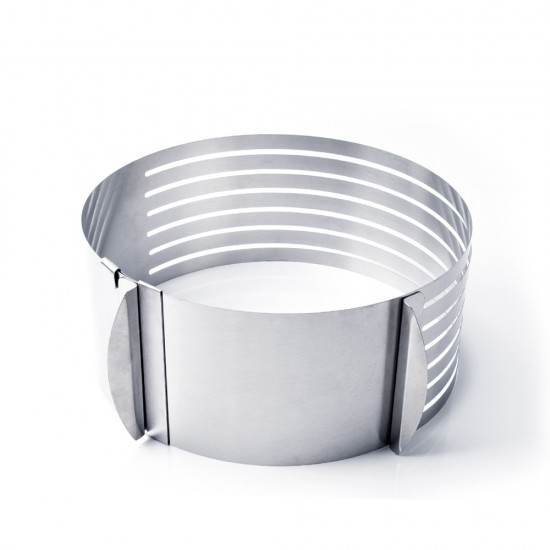 Inel feliator blat de tort ajustabil 8 cm, 24-30 cm, otel inoxidabil, 146COF Inel feliator blat de tort ajustabil 8 cm, 24-30 cm, otel inoxidabil, 146COF