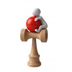 Kendama Profesionala, Bila din lemn, Design artistic cu finisaj Crapatura + Sticker pentru Telefon, 109KD