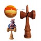 Kendama din lemn natural, Bila lemn + Sticker Waterproof USA pentru telefon, 150KD Kendama din lemn natural, Bila lemn + Sticker Waterproof USA pentru telefon, 150KD
