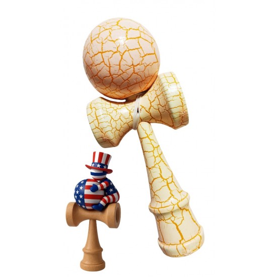 Kendama din lemn natural, Bila lemn + Sticker Waterproof USA pentru telefon, 164KD Kendama din lemn natural, Bila lemn + Sticker Waterproof USA pentru telefon, 164KD