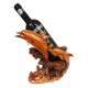 Suport sticla vin, cu Delfini, Maro, 20 cm, L3251X