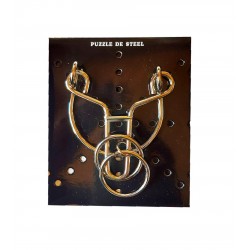 Puzzle brain twister din metal, Pentru copii si adolescenti, 10 cm, 476CUB-1 Puzzle brain twister din metal, Pentru copii si adolescenti, 10 cm, 476CUB-1
