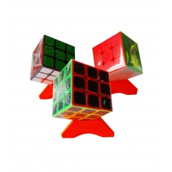 Set 10 Suporti universali pentru cuburi, toate marcile si dimensiunile Magic Cub, Portocaliu, 431CUB-1