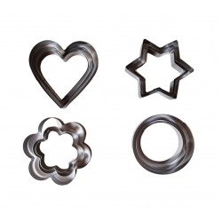 Set 12 forme decupatoare, Forme pentru biscuiti, Turta dulce, 5.5 cm, 307COF