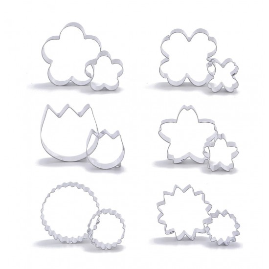Set 12 forme decupatoare, pentru biscuiti, 5.5 cm, 381COF